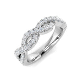 Infinity Diamond Link Ring | 0.5ct | Hallmarked Gold & Platinum