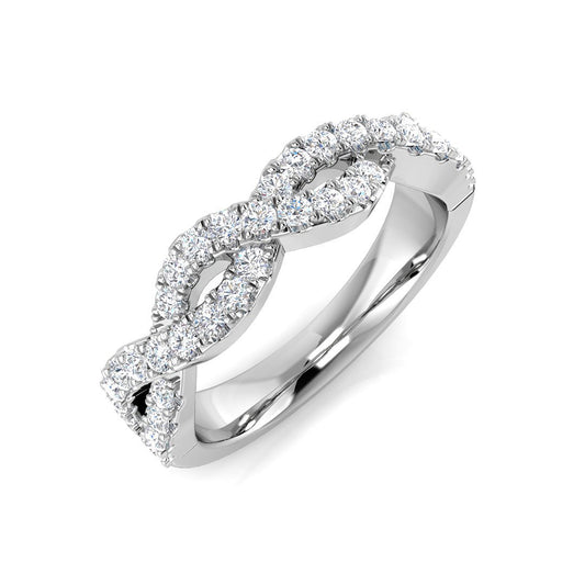 Infinity Diamond Link Ring | 0.5ct | Hallmarked Gold & Platinum