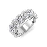 Multi Row Diamond Link Ring | 0.75ct–1.25ct | UK Hallmarked