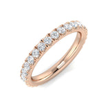 Round Diamond Lab & Natural Half Eternity Ring 0.50 Ct Pave