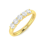 5-Stone Ring Lab Grown Diamond 0.50ct D/VVS Round Cut