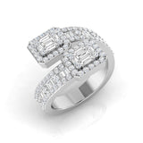 Lab-Grown Baguette & Round Brilliant Ring | 1.25 Ct | Hallmarked Gold & Platinum