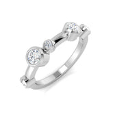 Round Lab Grown Diamond Bubble Ring Platinum UK Hallmarked