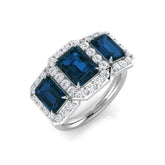 London Blue Topaz Halo Ring