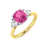 Diamond Radiabt Pink Sapphire Ring | 2.5ct