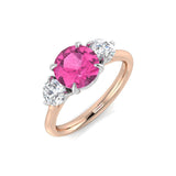 Diamond Holland Pink Sapphire Ring | 2.75ct