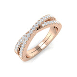 Lab-Grown Diamond Pavé Twist Ring | 0.10–0.30ct | Elegant Crossover Band
