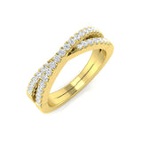 Lab-Grown Diamond Pavé Twist Ring | 0.10–0.30ct | Elegant Crossover Band