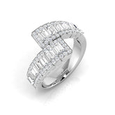 Baguette and Round Diamond Half Eternity Ring