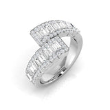 Baguette and Round Diamond Half Eternity Ring