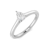 Pear Shape Diamond Solitaire Ring 0.30ct | UK Hallmarked Gold & Platinum