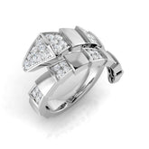 Luxury 0.50Ct Rose Gold Serpent Diamond Ring – Modern Snake Statement Piece