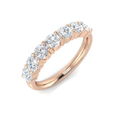 7-Stone Natural Round Cut Diamond Ring Gift For Her