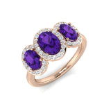 Diamond Blackwood Amethyst Ring | 2ct - 2.25ct