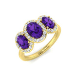 Diamond Blackwood Amethyst Ring | 2ct - 2.25ct