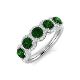Diamond Colchekter Colour Halo 5 Stone Ring | 1.25ct - 1.5ct