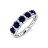 Diamond Ipkwich Colour Halo 5 Stone Ring | 1ct - 1.25ct