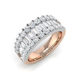 Baguette & Round Brilliant Cut Diamond Eternity Ring