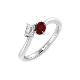 Diamond Liverpool Ruby Ring | 0.5ct | Hallmarked Gold & Platinum
