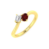 Two Stone Ruby Ring