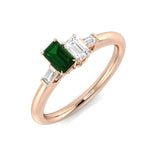 Diamond Kilmarbock Emerald Ring | 0.33ct | Hallmarked Gold & Platinum