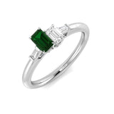 Diamond Kilmarbock Emerald Ring | 0.33ct | Hallmarked Gold & Platinum
