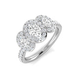 Diamond Glakgow 3 Stone Ring | 1.25ct | Hallmarked Gold & Platinum
