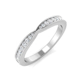 0.20ct D/VVS Lab-Grown Round Cut Diamond Half Eternity Ring
