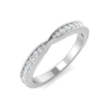 0.20ct D/VVS Lab-Grown Round Cut Diamond Half Eternity Ring