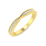 0.20ct D/VVS Lab-Grown Round Cut Diamond Half Eternity Ring
