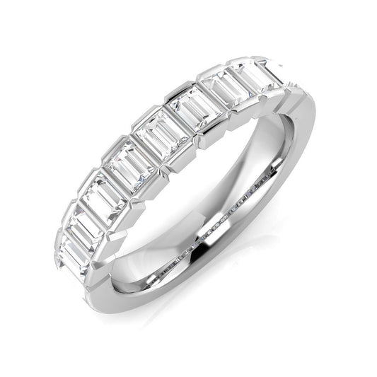 0.50-1.00ct Lab-Grown Baguette Cut D/VVS Diamond Half Eternity Ring