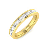 0.30-0.80ct Lab-Grown D/VVS Baguette Cut Diamond Half Eternity Ring.