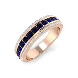 Diamond Blue Sapphire Ring | 0.75ct - 1ct