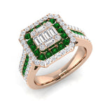 Diamond Hamistob Blue Sapphire Ring | 1.25ct - 1.5ct