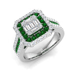Diamond Hamistob Blue Sapphire Ring | 1.25ct - 1.5ct