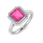 Diamond Bamburgh Pink Sapphire Ring | 1.25ct