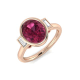 Diamond Belvoir Pink Tourmaline Ring | 1ct - 1.75ct