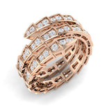 Luxury Multi-Row Diamond Cluster Ring – Lab-Grown & Natural Diamonds | Platinum & Gold