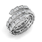 Luxury Multi-Row Diamond Cluster Ring – Lab-Grown & Natural Diamonds | Platinum & Gold