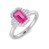 Diamond Corfe Pink Sapphire Ring | 1.25ct | Hallmarked Gold & Platinum