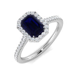 Diamond Laubcektob Blue Sapphire Ring | 1.25ct