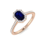 Diamond Lydford Blue Sapphire Ring | 0.75ct