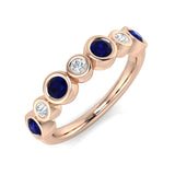 Diamond Kidwelly Blue Sapphire Ring | 0.5ct - 0.75ct