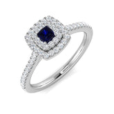 Diamond Cwmbrab Blue Sapphire Ring | 0.33ct