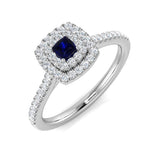 Diamond Cwmbrab Blue Sapphire Ring | 0.33ct