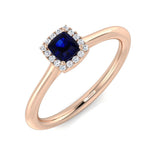Diamond Okehamptob Blue Sapphire Ring | 0.2ct - 0.25ct