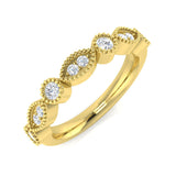 0.40ct D/VVS Lab-Grown Round Cut Diamond Half Eternity Ring