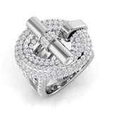 Lab-Grown Diamond Pave Ring | 2.25ct | Hallmarked Gold & Platinum