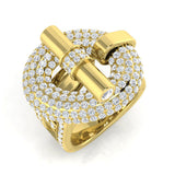 Lab-Grown Diamond Pave Ring | 2.25ct | Hallmarked Gold & Platinum