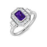 Diamond Notting Amethyst Ring | 0.75ct - 2.5ct